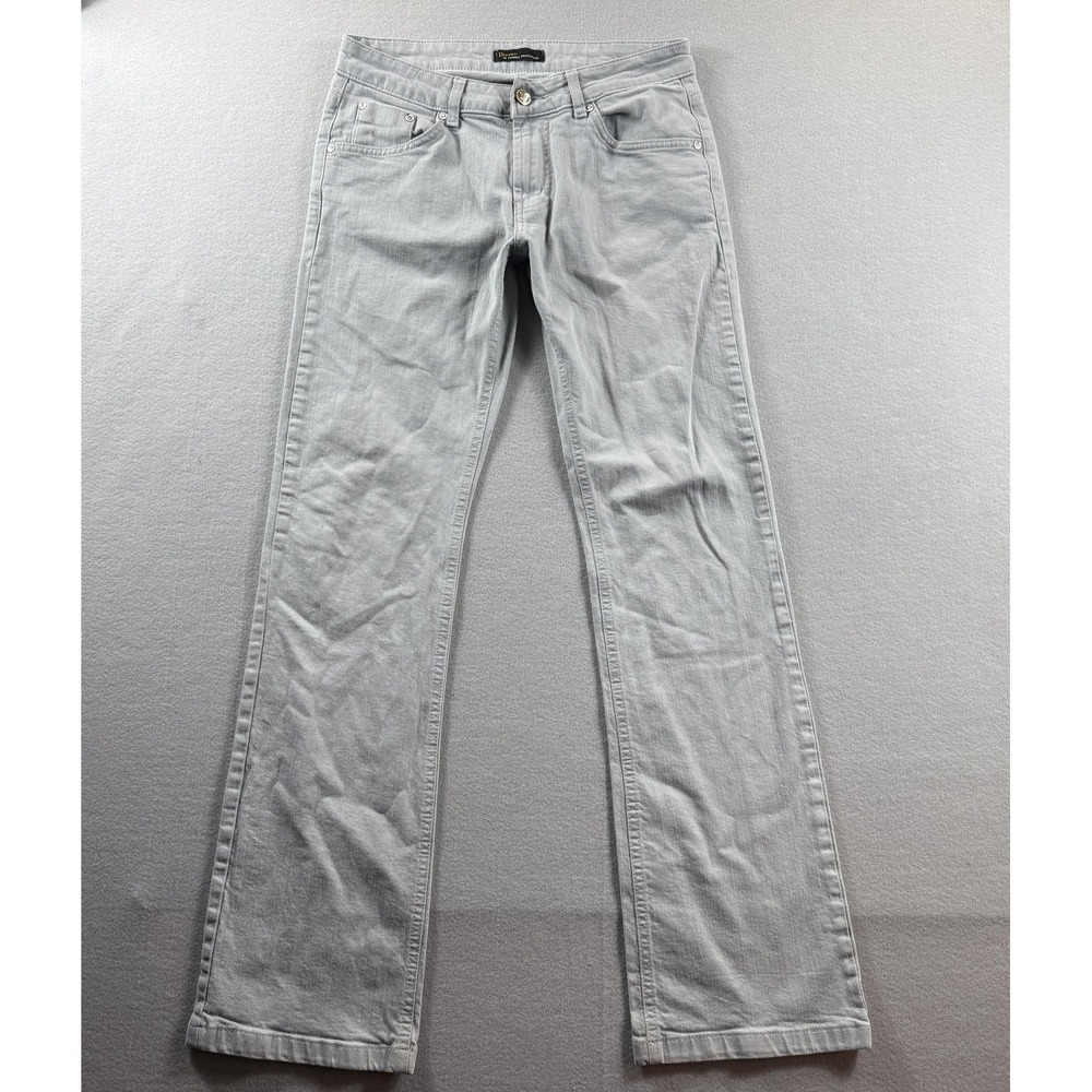 Dreams By Isabell Kristensen Straight Jeans Womens 31 Gray Wash Stretch 29x31